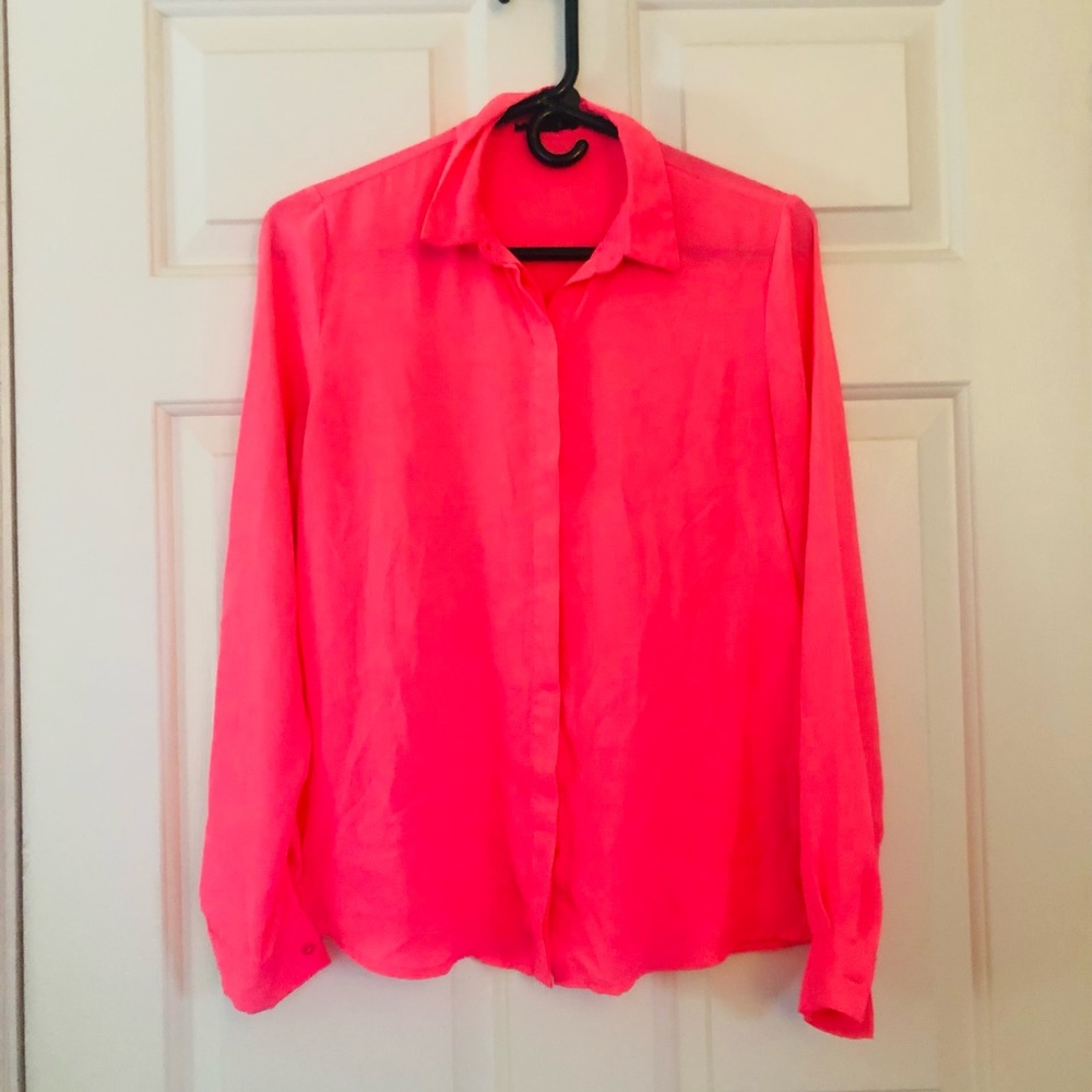 Hot Pink Sheer Blazer